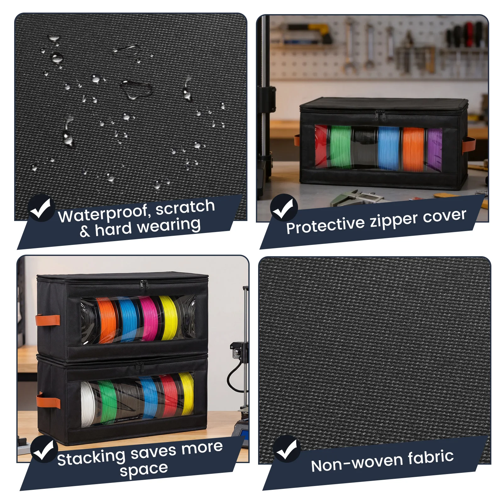 4Pcs 필라멘트 보관 상자 대용량 3D 프린터 필라멘 - Commercial Fabric Printing Machine 리뷰 및 가격